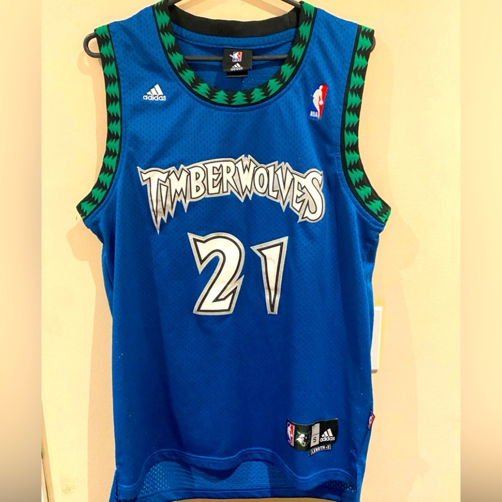 Timberwolves Garnett #21 Jersey Small Length +2” adult